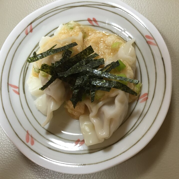 簡単で美味しい♪水餃子のとろろかけ♪